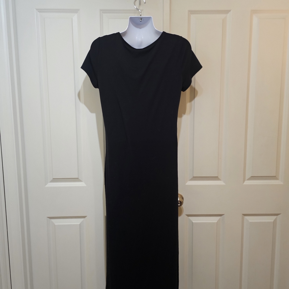 PLUS-Torrid Super Soft Black Short Sleeve Maxi Dress - Picture 3 of 4